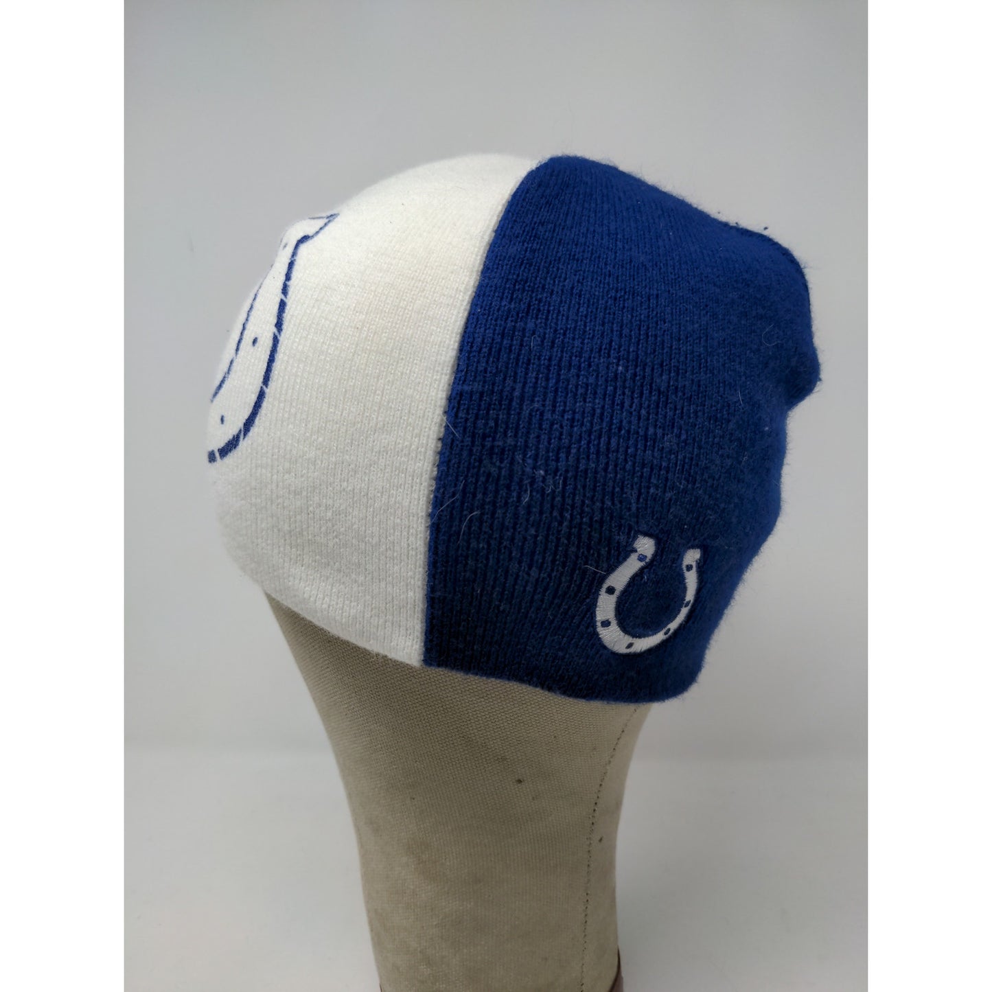 NFL Indianapolis Colts Beanie Hat OSFA Blue & White Embroidered & Graphic Logos