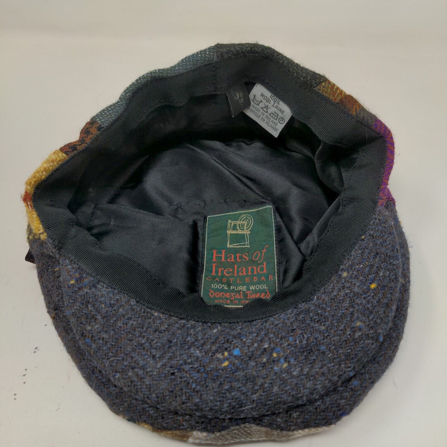 Hats of Ireland Castlebar Men's Donegal Tweed Hat 6 1 100% Wool Size 6 7/8