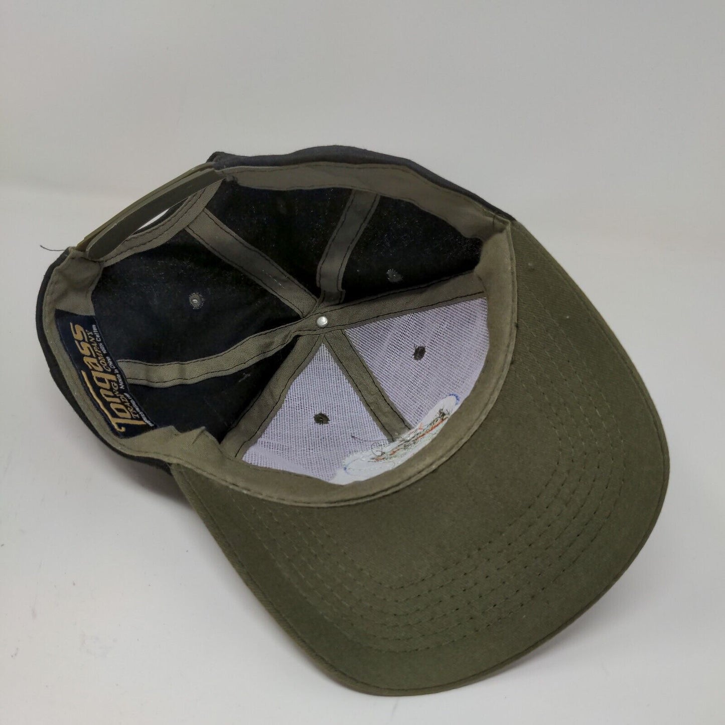 Tongass Men's Snapback Hat Black Green Alaska Embroidered Fish Logo
