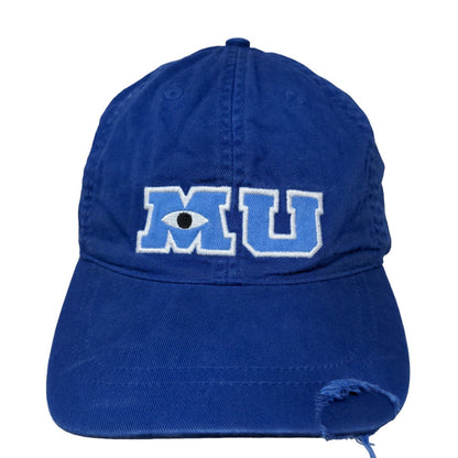 Disney Parks Men's Strapback Hat Blue Size 57-62CM Monsters University Logo