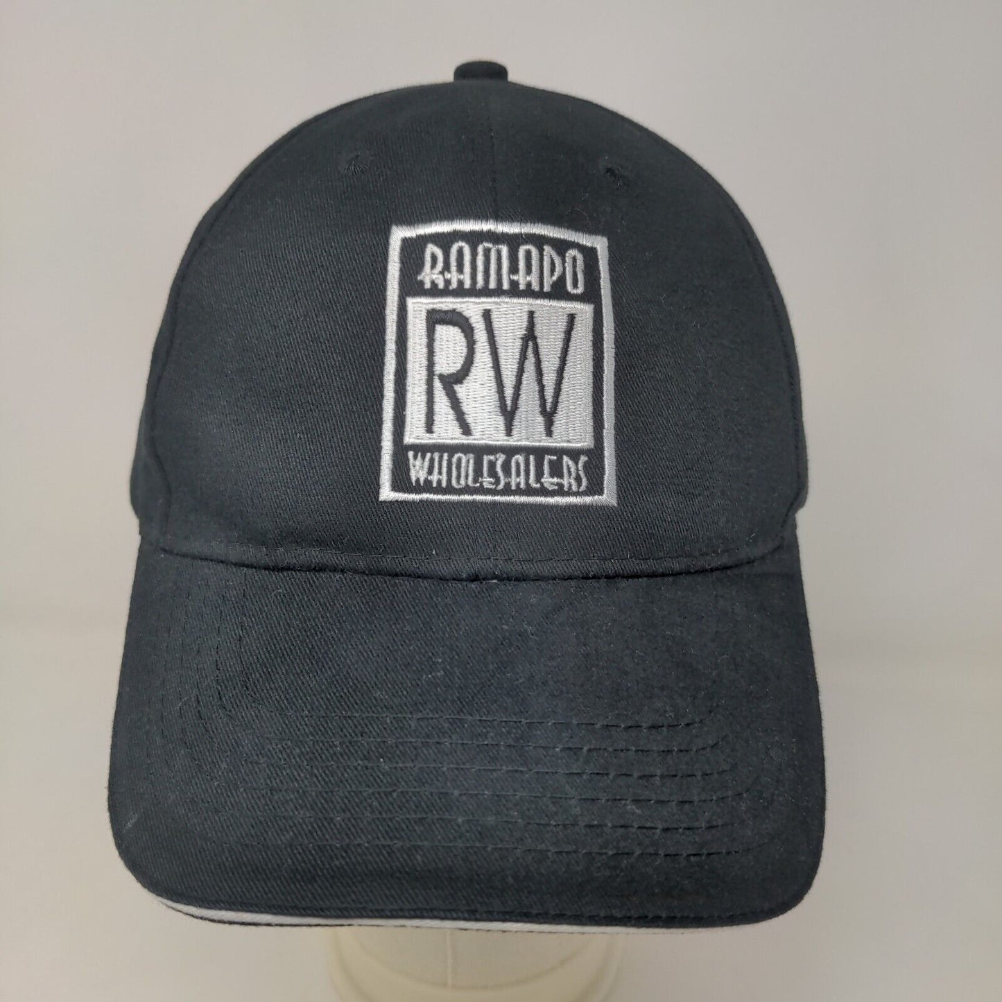 Delta Faucet Ramapo Wholesalers Men's Slideback Hat black Embroidered Logo