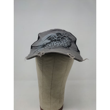 Cedar Fair Kings Island Banshee Rollercoaster Meshback Snapback Hat Distressed