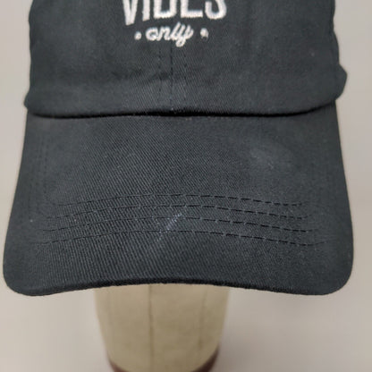 Good Vibes Only Men's Slideback Hat Black Adjustable Embroidered Logo