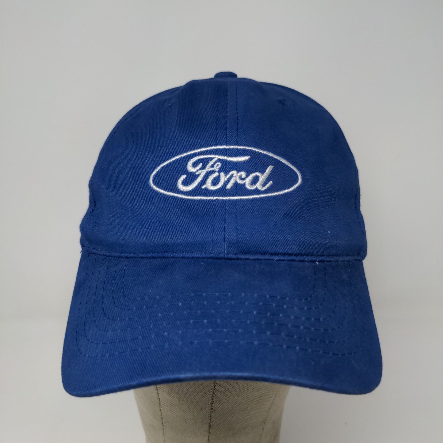 US Imports Men's Ford Strapback Hat Blue Embroidered Logo Automobile