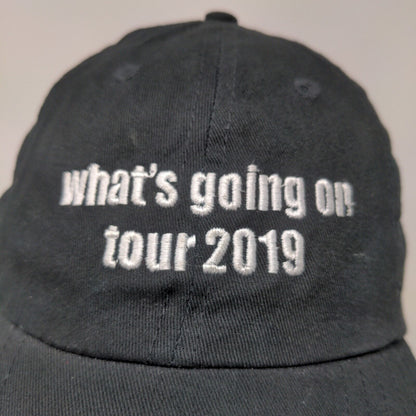 Big X Men's Slideback Hat Black Adjustable What's Going On Tour 2019 Embroidered