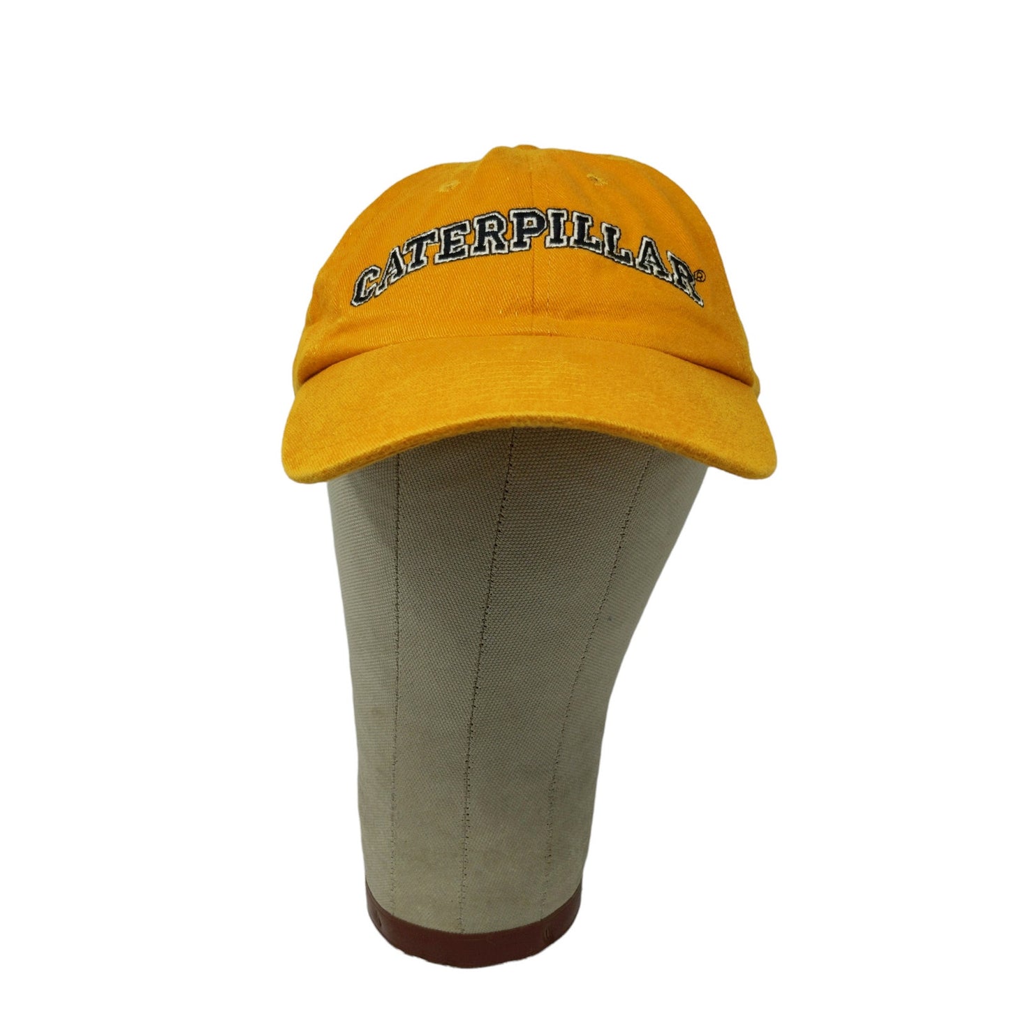 CAT Caterpillar Malaga Slideback Hat Embroidered Spell Out Yellow