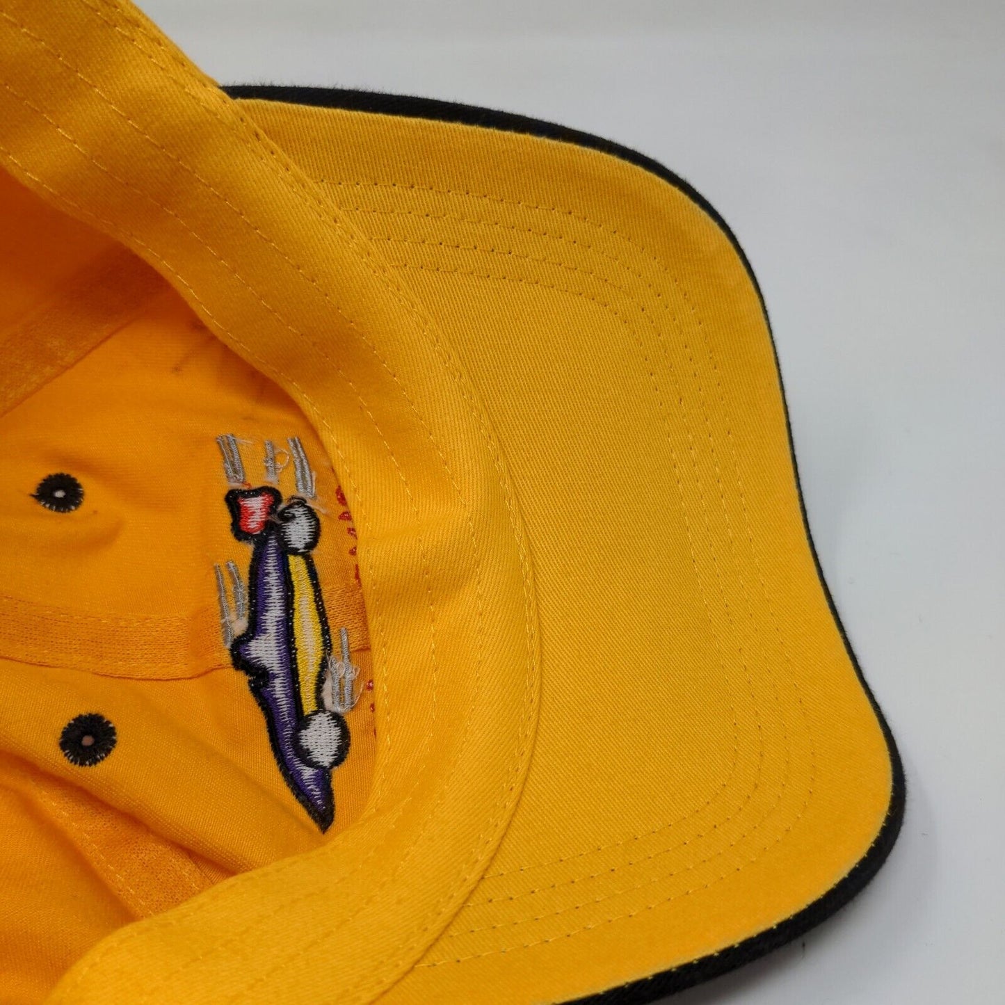 Racing for Kids Men's Strapback Hat Yellow Autographed Embroidered Logo
