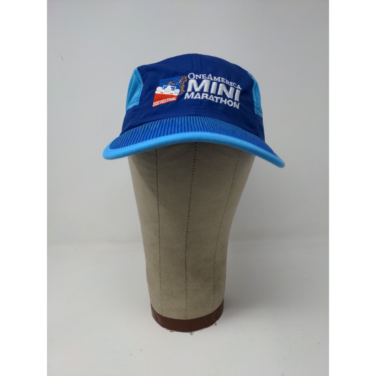 Indy 500 Festival One America Mini Marathon Strapback Hat Embroidered Logo Blue