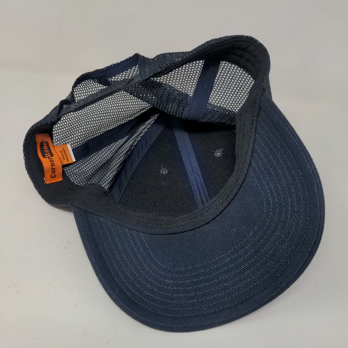 CornerStone Men's Snapback Mesh Back Hat Blue Adjustable Blank Cotton