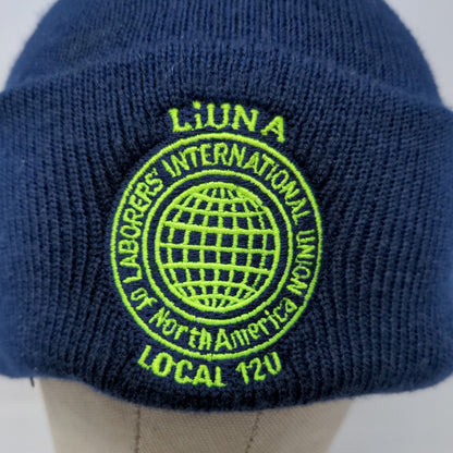 LiUNa International Laborer's Union Local 120 Beanie Hat Blue Embroidered