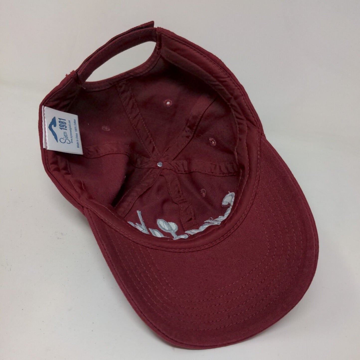 Unbranded Men's Strapback Hat Red Embroidered Spring Lake Logo Cotton