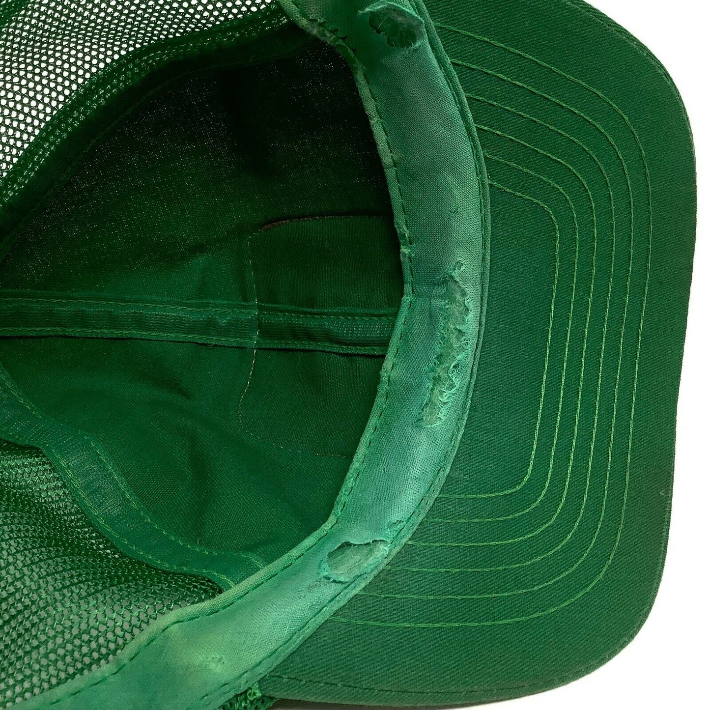 VTG John Deere SnapBack Mesh Back Hat Embroidered Logo Green Swingster Made USA