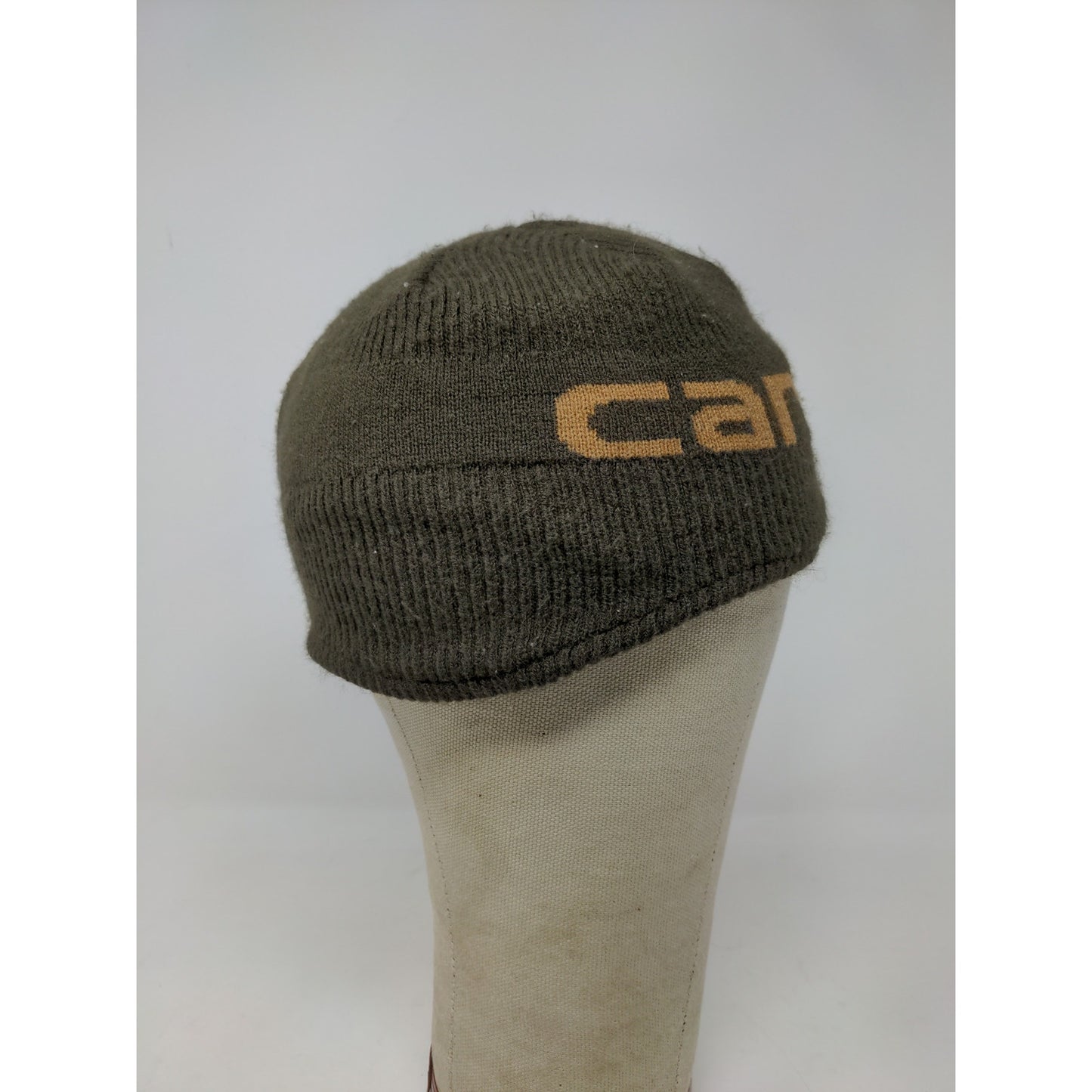 Youth Carhartt OSFM Knit Beanie Hat Spell Out Green Soft Warm