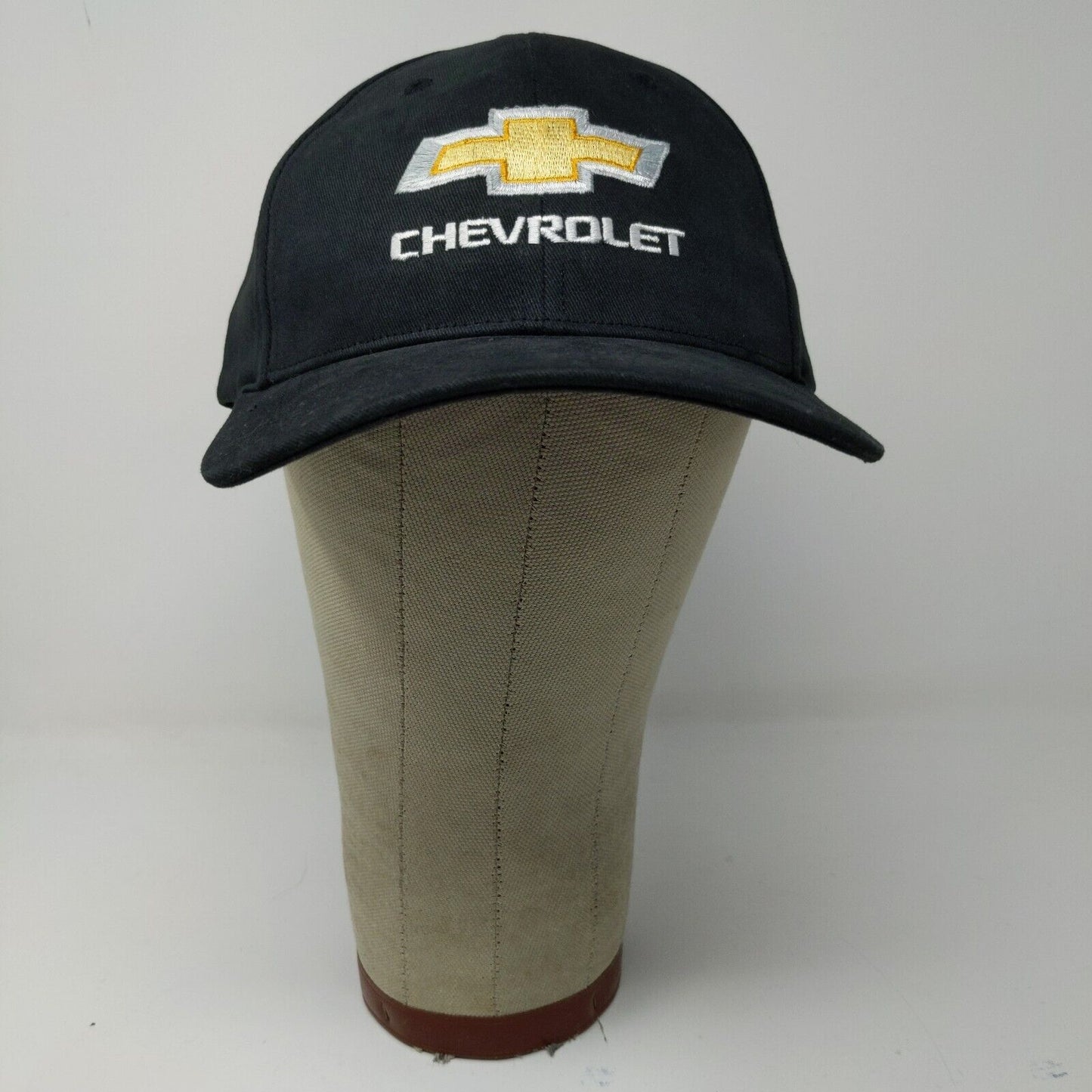 Chevrolet Strapback Hat Black Adjustable Winner's Circle Chevy Embroidered Logo