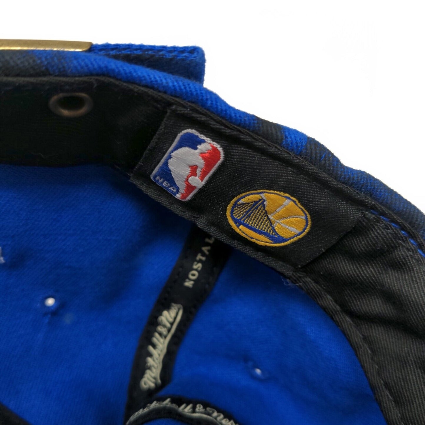 Mitchell & Ness Men's Slideback Hat Blue Black Golden State Warriors