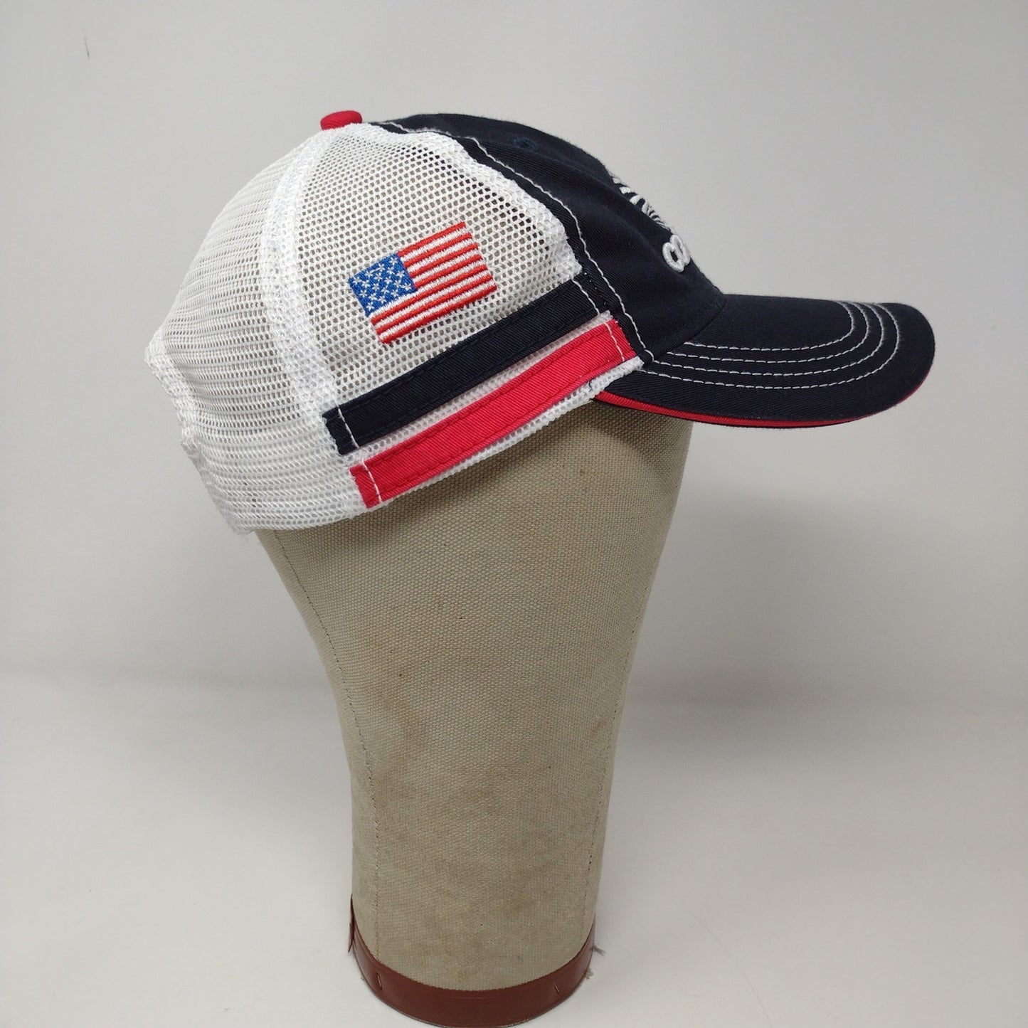 CountryMark Co-Alliance Mesh Back Snapback Hat Black White Embroidered Logo OSFA
