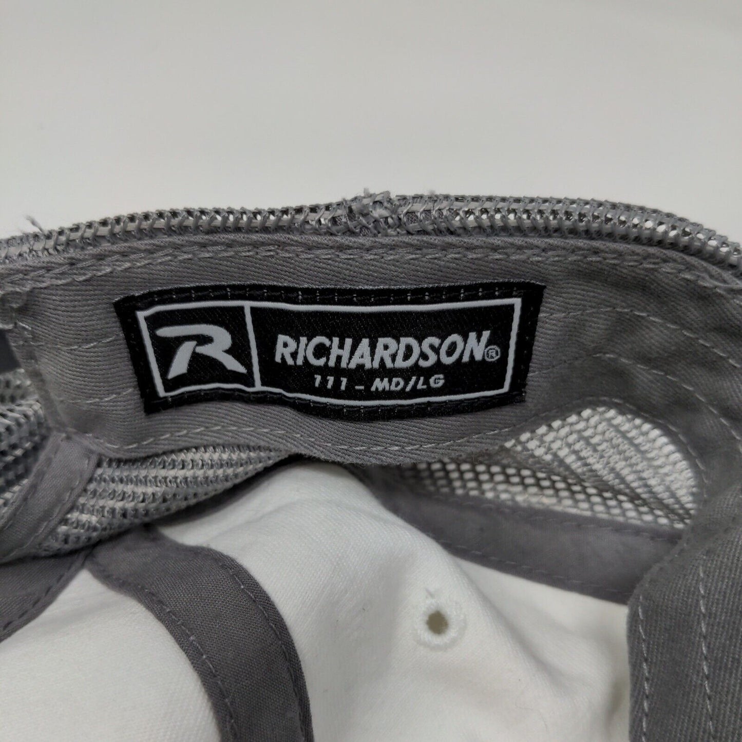 Blue Star Redi Mix Richardson Style 111 Gray White Hat Size MD / LG Snapback