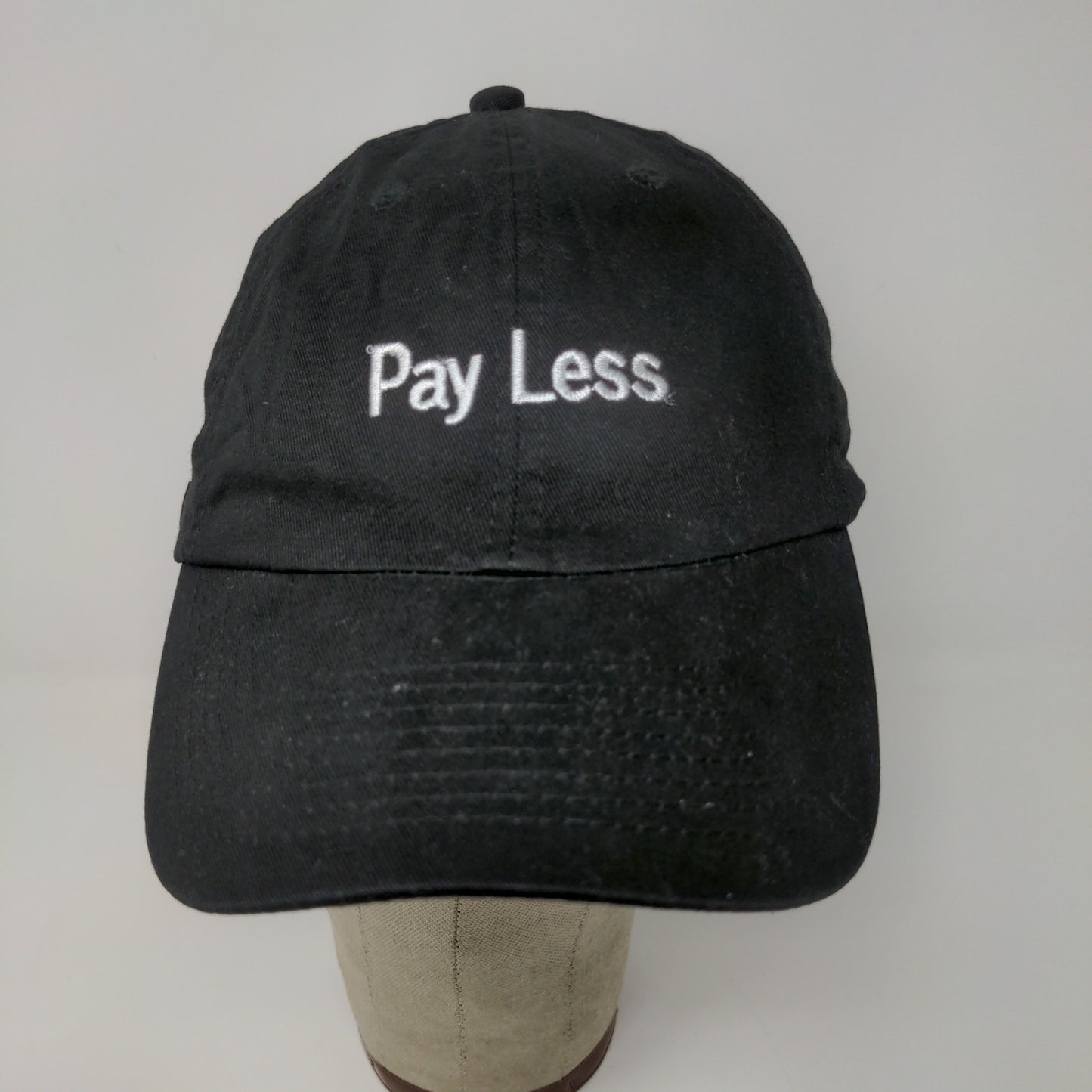 Fashion Seal Men's Pay Less Slideback Hat Embroidered Spell Out Black