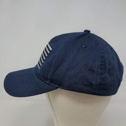 SRP Companies Men's Strapback Hat Blue Adjustable Embroidered Patriotic Flag