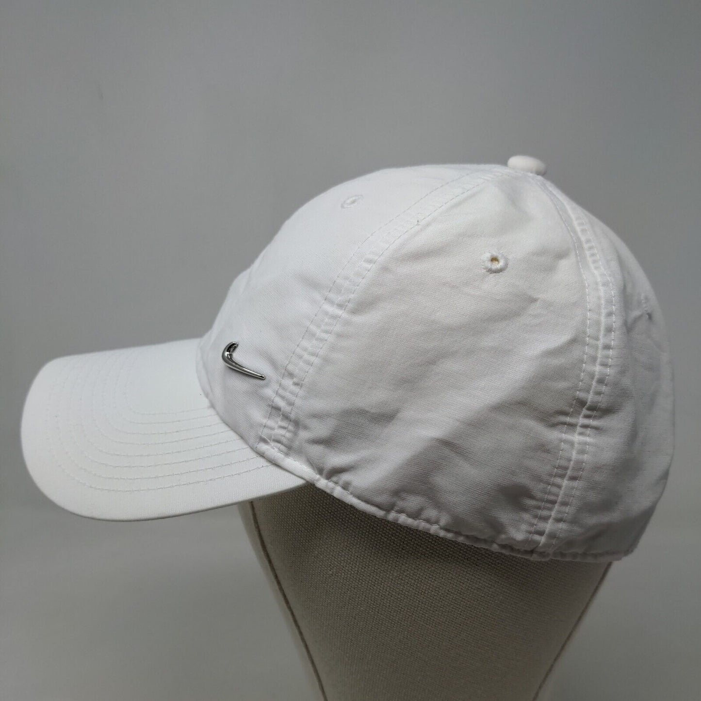 Nike S1ze Heritage 86 Men's Slideback Hat White OSFM 3D Logo PolyCotton