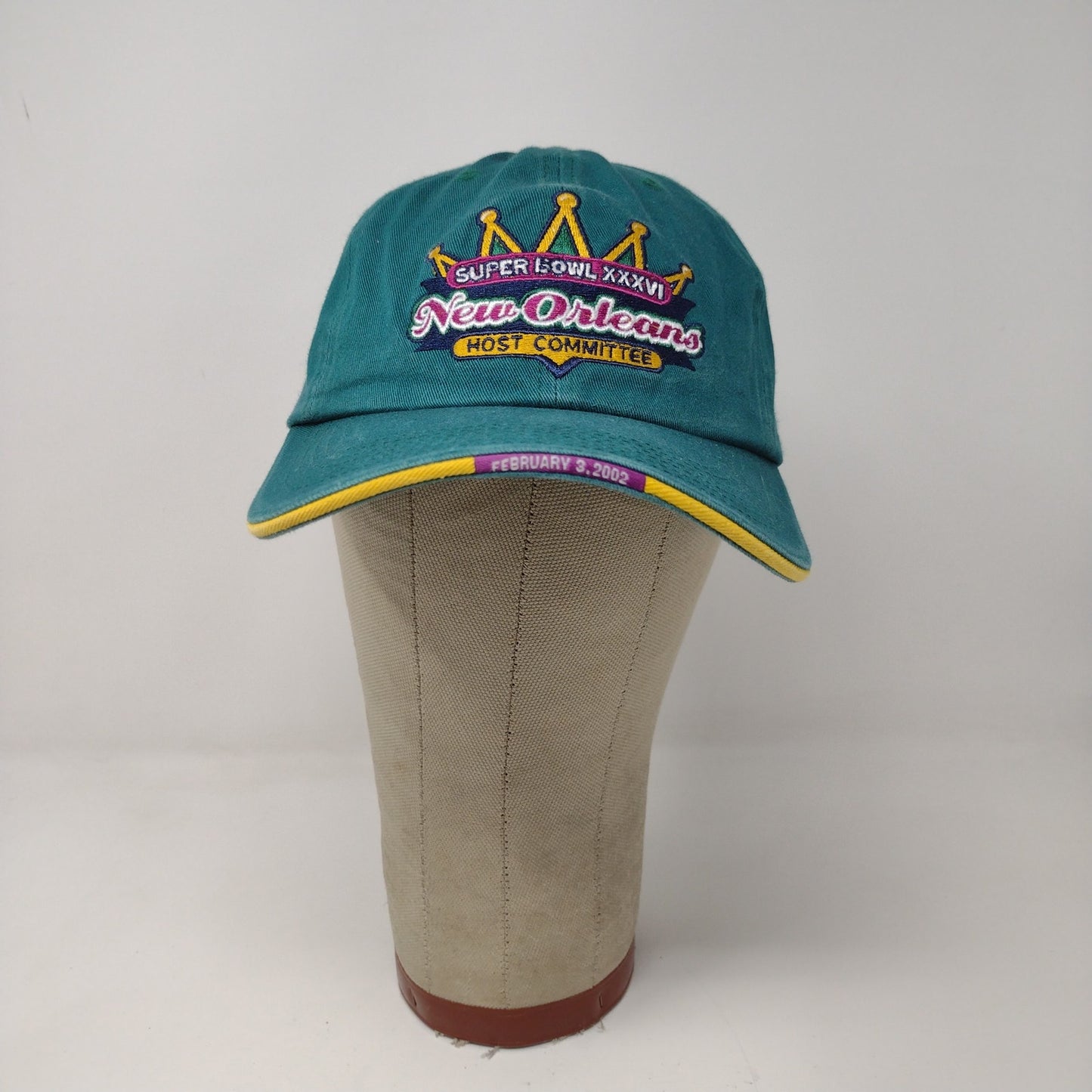 Vintage 2002 NFL Super Bowl XXXVI 36 New Orleans Host Committee Hat Embroidered