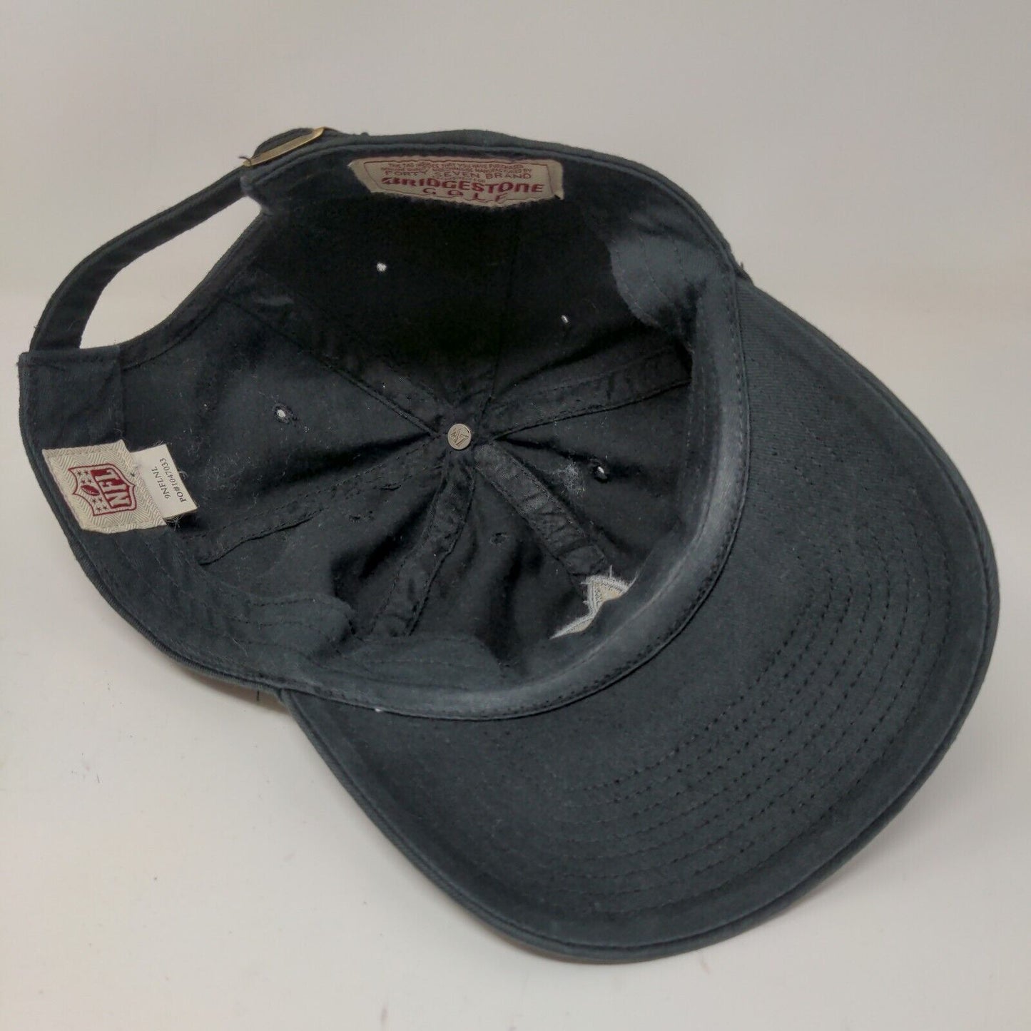 47 Brand Bridgestone Golf Men's Slideback Hat Black OSFA New Orleans Saints