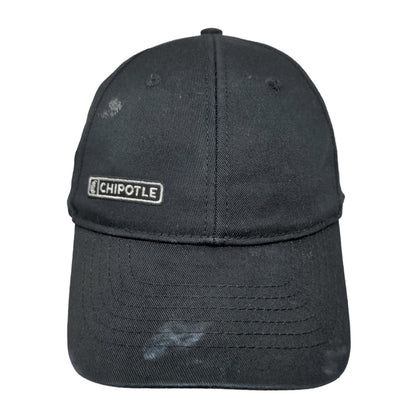 Chipotle Men's Strapback Employee Uniform Hat Black Embroidered Logo