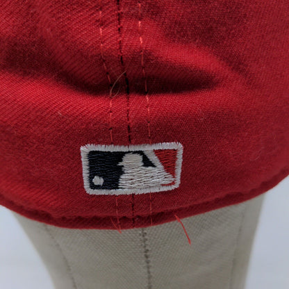 MLB New Era 59Fifty Hat Los Angeles Angels Red Baseball Hat SZ 7 5/8 USA MADE