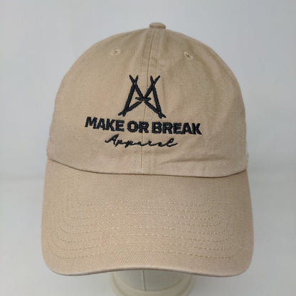 '47 Brand Men's Slideback Hat Tan Size OSFA Embroidered Logo Make or Break