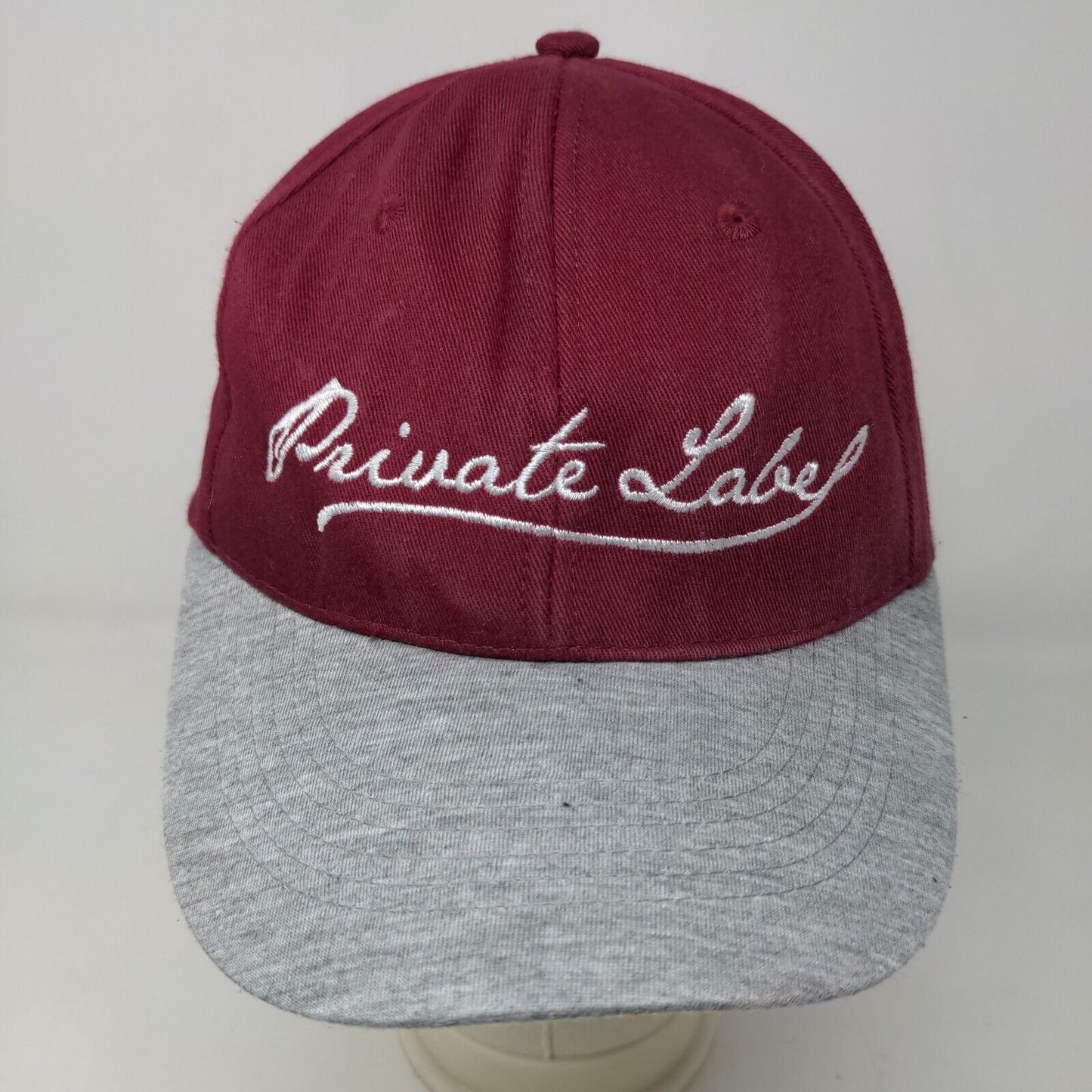 Simen Men's Snapback Hat Red Burgundy Size OS Embroidered Private Label Logo