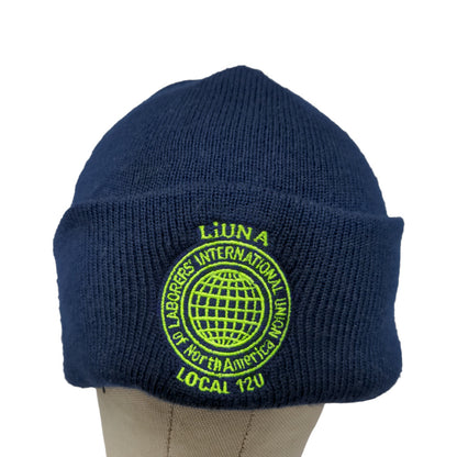 LiUNa International Laborer's Union Local 120 Beanie Hat Blue Embroidered