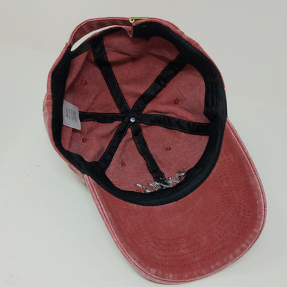 Wine Note? Women's Slideback Hat Red Embroidered Text One Size Cotton