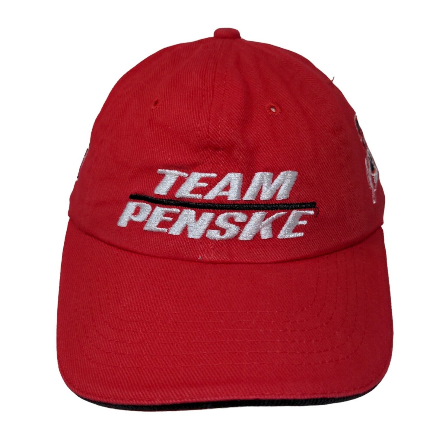 Team Penske Men's Strapback Hat Red Embroidered Logo #3 #6 Castroneves Hornish