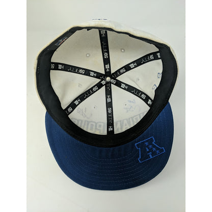 Mens New Era 59Fifty NFL Indianapolis Colts Hat Size 7 3/8 Autographed 5 Players
