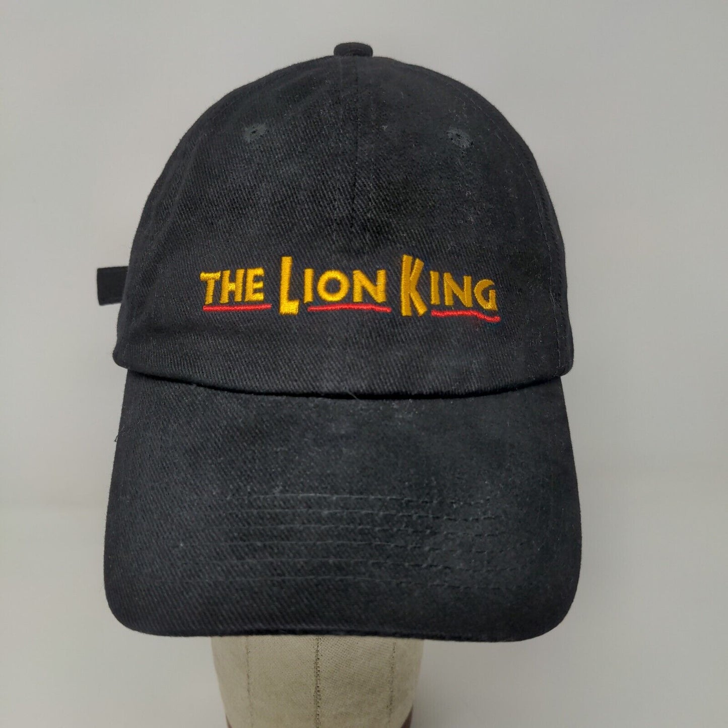 Disney The Lion King Slideback Hat Cap Embroidered Black Adjustable Broadway