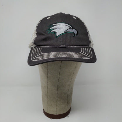BSN Sports Team Work ZEF Eagle Bird Logo Gray White Strap Back Hat Cap One Size