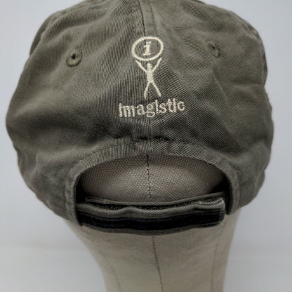 Imagistic Mens Strapback Hat Beige Adjustable Port Authority Embroidered Logo