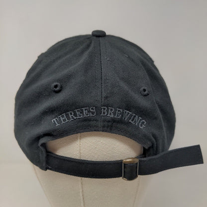 Unbranded Men's Slideback Hat Black Adjustable Embroidered Threes Brewing Logo