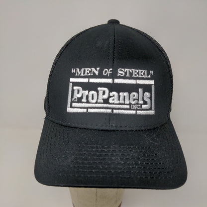 Pro Panels Inc Men Of Steel Black Strap Back Hat Outdoor Cap Platinum OSFA