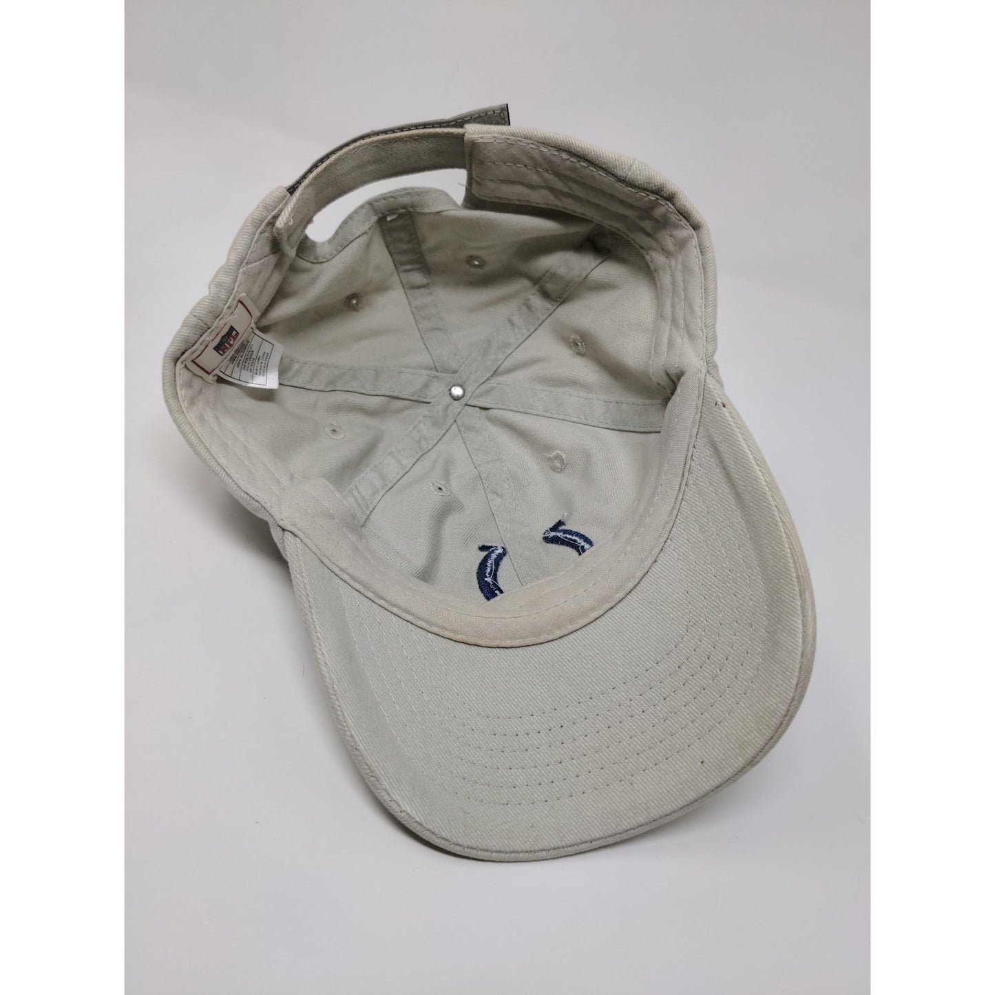 NFL Football Indianapolis Colts Strapback Hat Embroidered Logo White/Beige OSFA