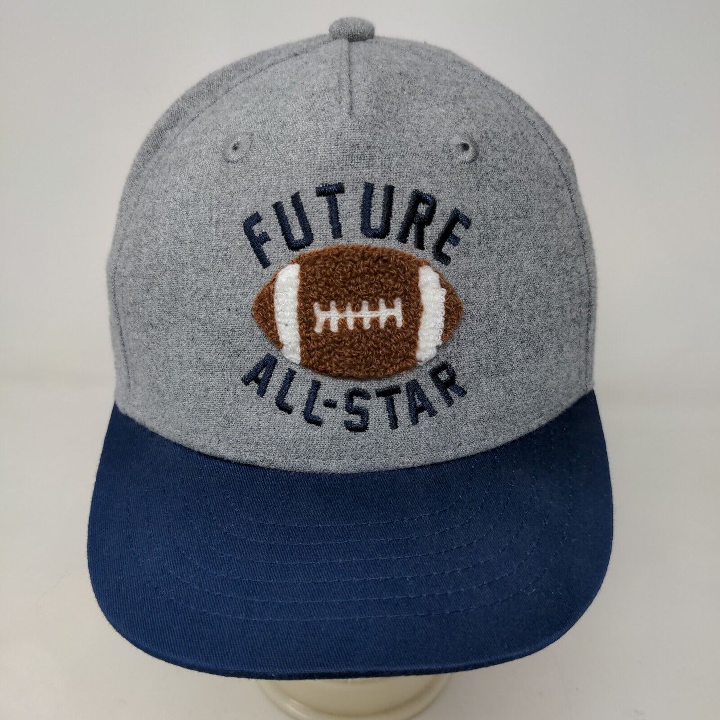 Carter's Boy's Snapback Hat Blue Gray Size 4-7 Embroidered Football Logo