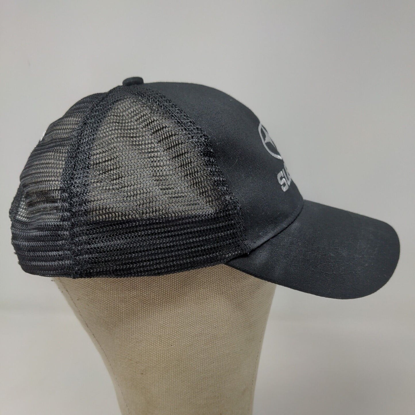 Subaru Men's Adventure Snapback Mesh Back Hat Black Adjustable Embroidered Logo