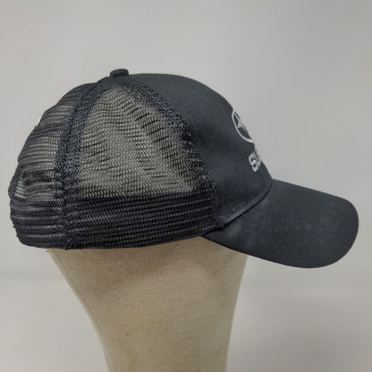 Subaru Men's Adventure Snapback Mesh Back Hat Black Adjustable Embroidered Logo