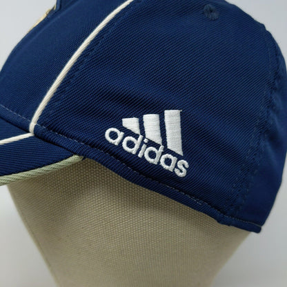 NCAA Notre Dame Adidas Blue Gold Stretch Fit Hat Cap Size S / M Embroidered