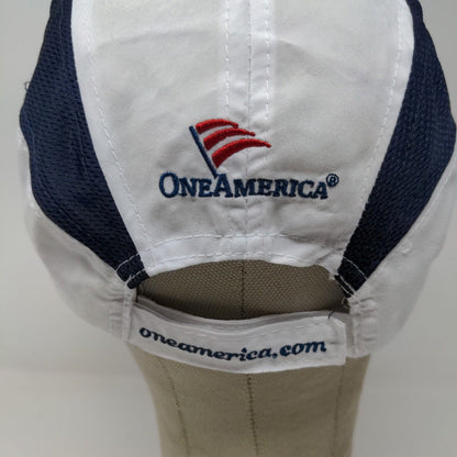 One America Mini Marathon Indy 500 Festival White Strapback Hat May 6 2017