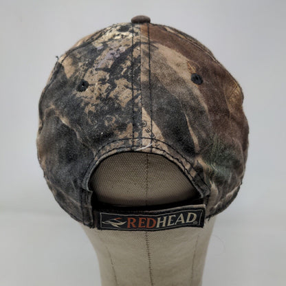 Redhead Men's Camo Strapback Hat Green Brown OSFM Embroidered Logo