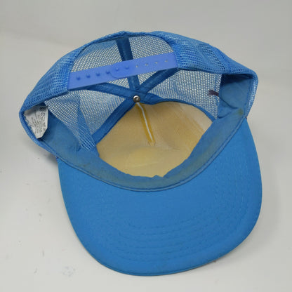 Dog on the Tuckerbox Gundagai Australia Snapback Meshback Hat Blue White