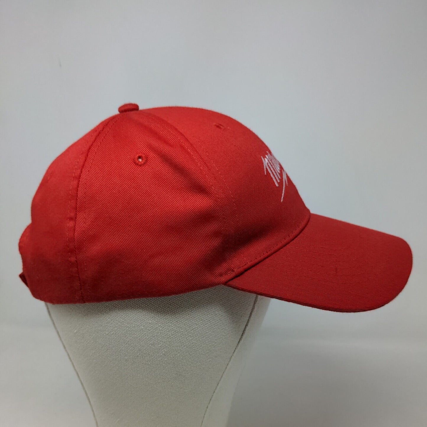 Milwaukee Tools Men's Strapback Hat Red Embroidered Logo Poly Cotton Blend