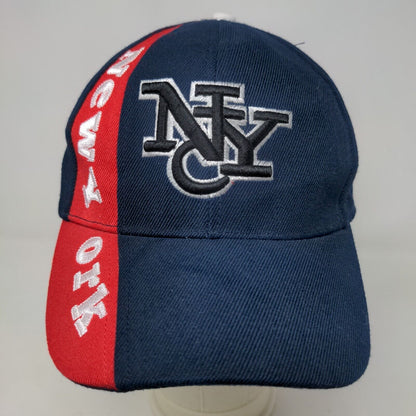 Unbranded Men's Strapback Hat Blue Adjustable Embroidered NYC New York City Logo