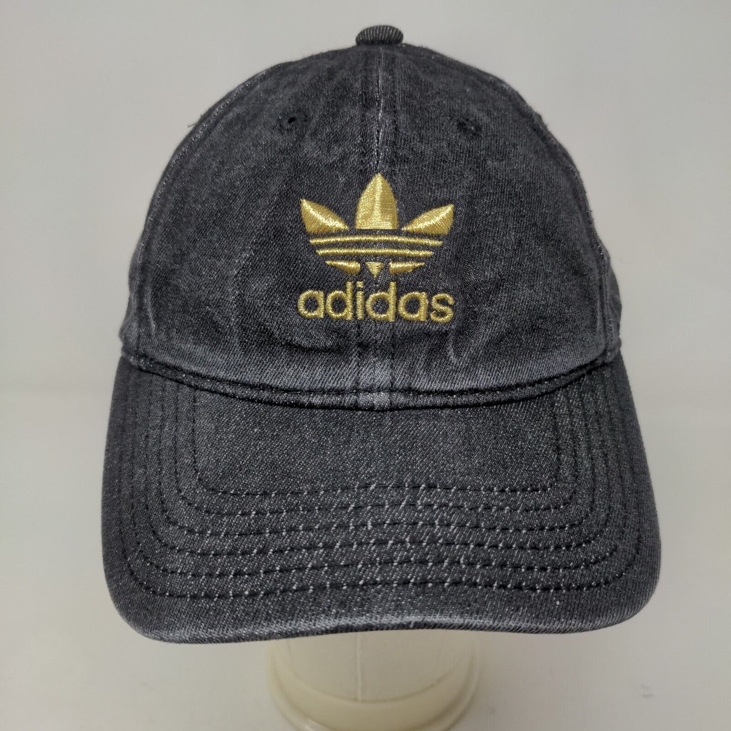 Adidas Men's Slideback Hat Gray OSFW Embroidered Gold Trefoil Logo